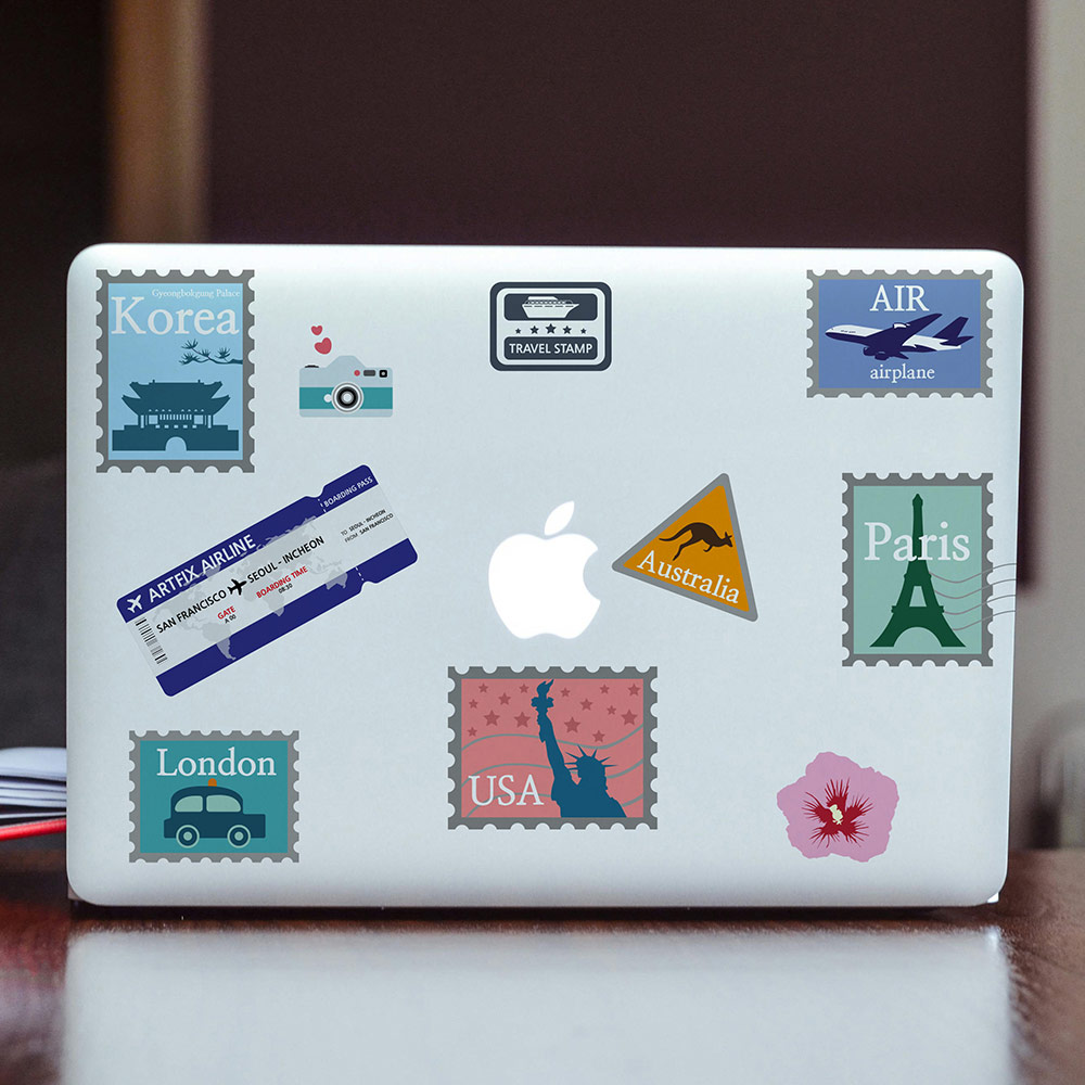 노트북 캐리어 텀블러 꾸미기 리무버블 스티커 PVC 방수 - 상세 이미지 2
