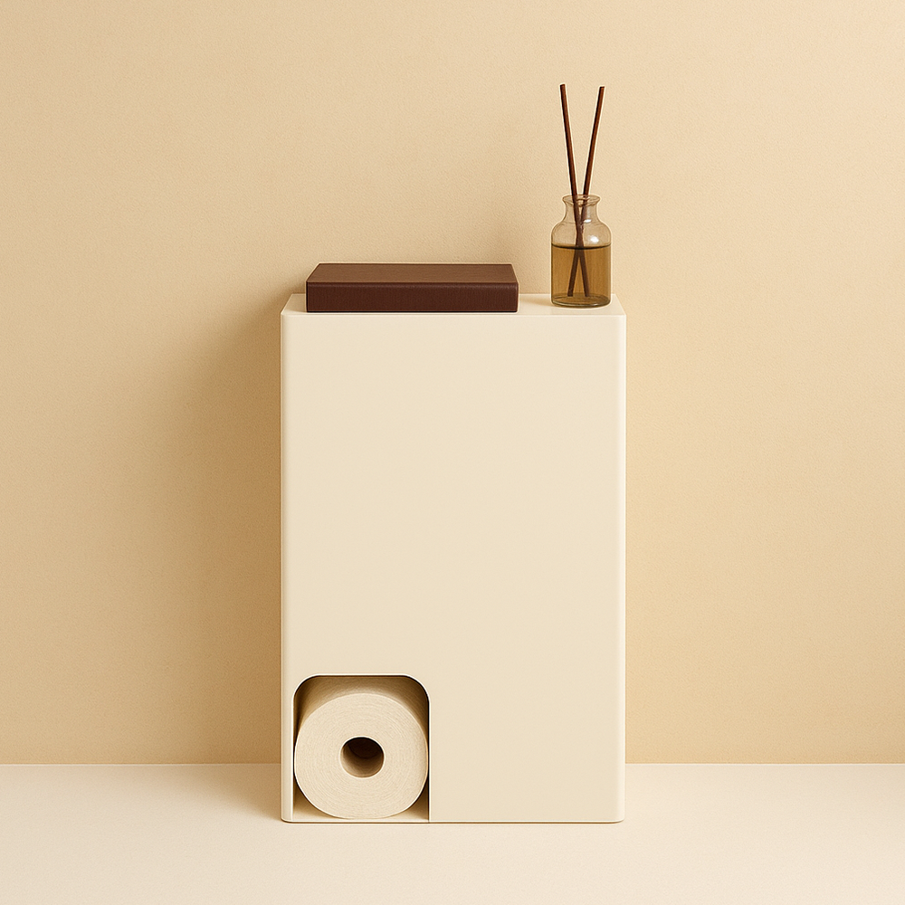 라슈에뜨 철제 두루마리 휴지케이스 미니멀 보관함 자동 슬로프 티슈 수납함