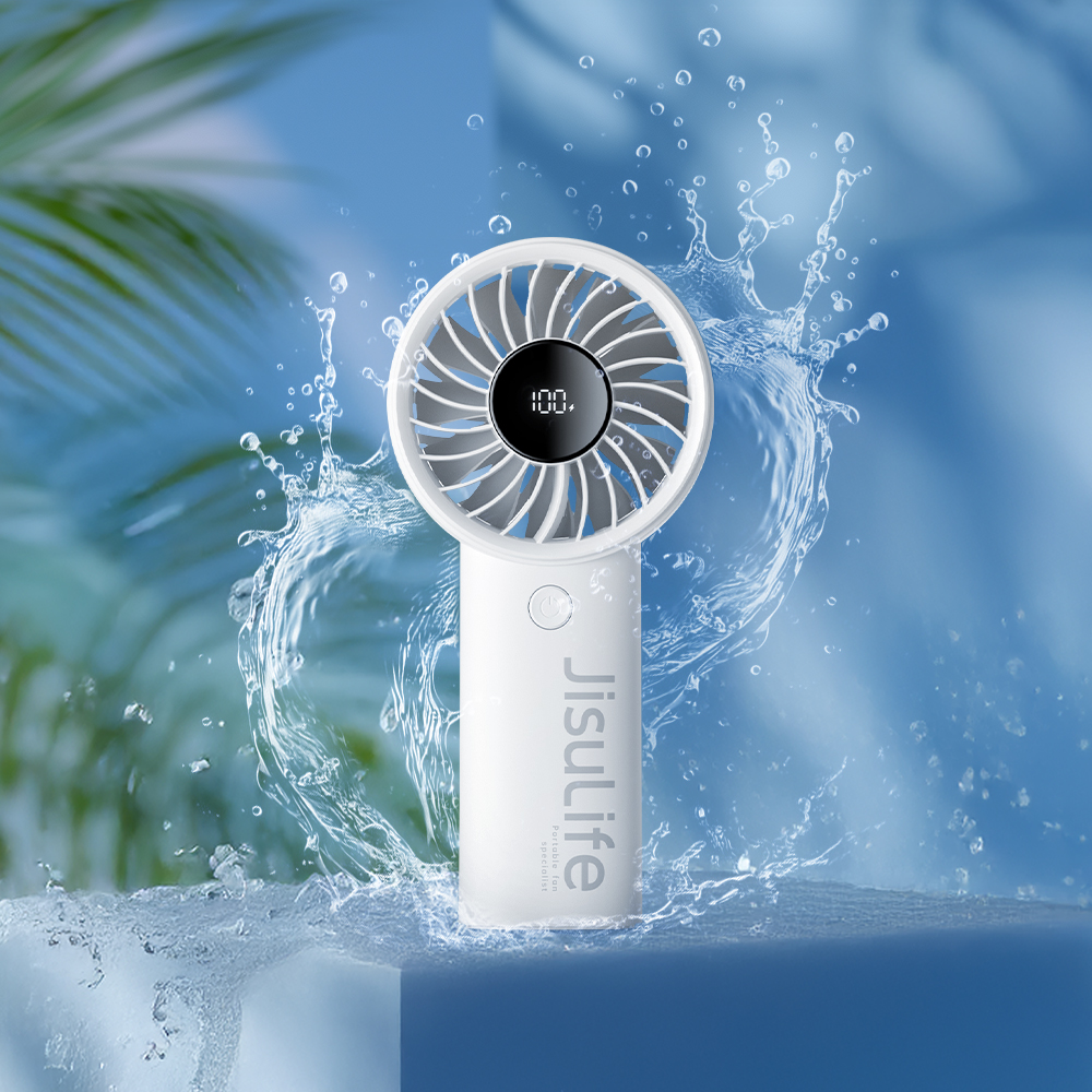 휴대용 손 선풍기 무선 손풍기 핸디 목걸이 미니 선풍기 Life4 라이트 그레이