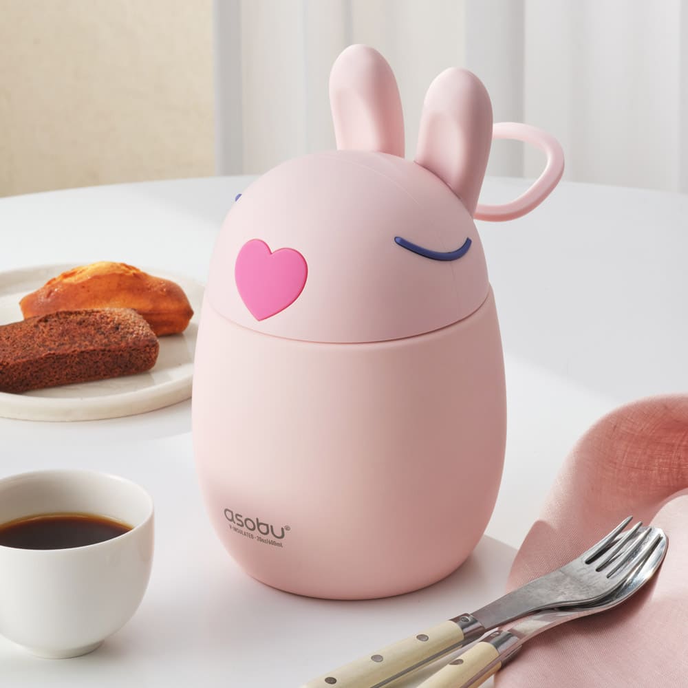 아소부 캐릭터 베스티 푸드 컨테이너 600ml (3 types) 스텐 진공밀폐 보온보냉 - 상세 이미지 2