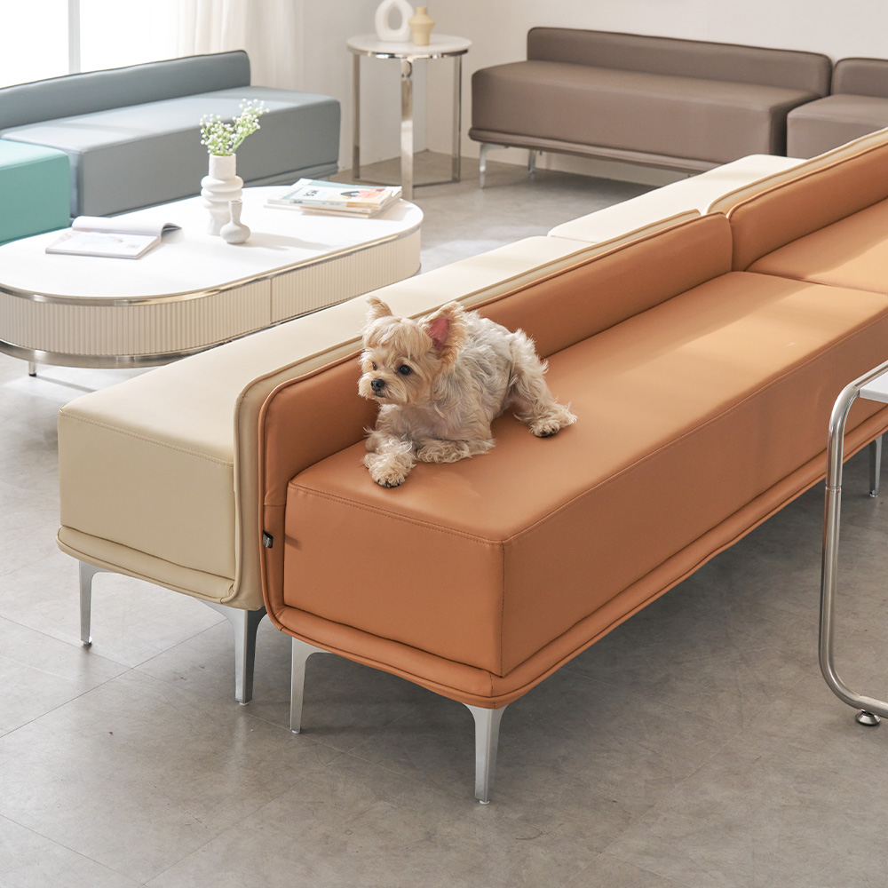 에스페라 대기실 약국 휴게실 로비 병원 대기 의자 3인용 카멜