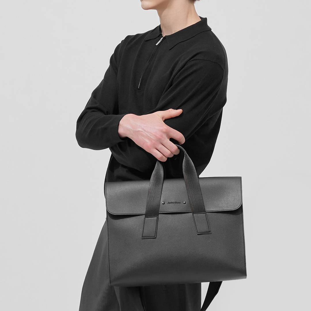 퀄팩 아미드웨이브 레더 브리프케이스 520 / 남자 서류가방 크로스백 토트백