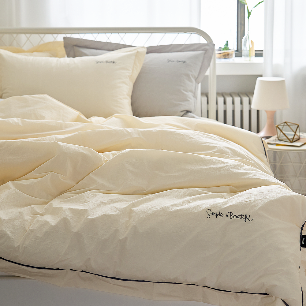 쿠에뜨 호텔이불 하이엔드 고밀도 순면침구 심플 신혼침구