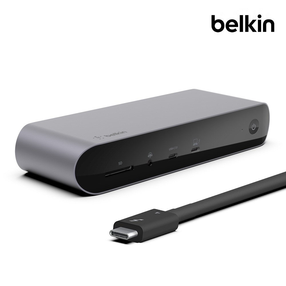 벨킨 썬더볼트4독 도킹스테이션 C타입 멀티 허브 INC006 M2 맥북 프로 13 맥북에어 호환 최대 8K 모니터