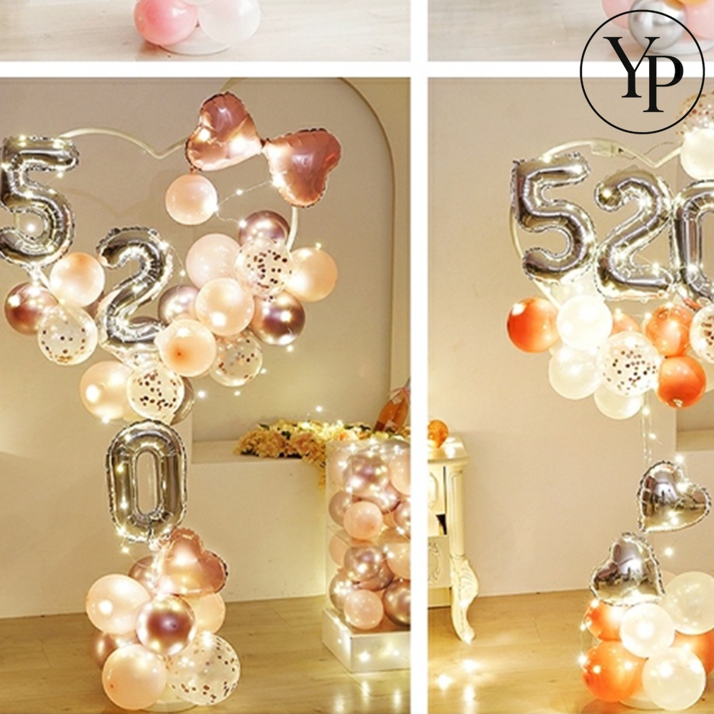 이벤트 LED 풍선 가랜드 생일 파티 백일 브라이덜샤워 기념일 프로포즈 꾸미기