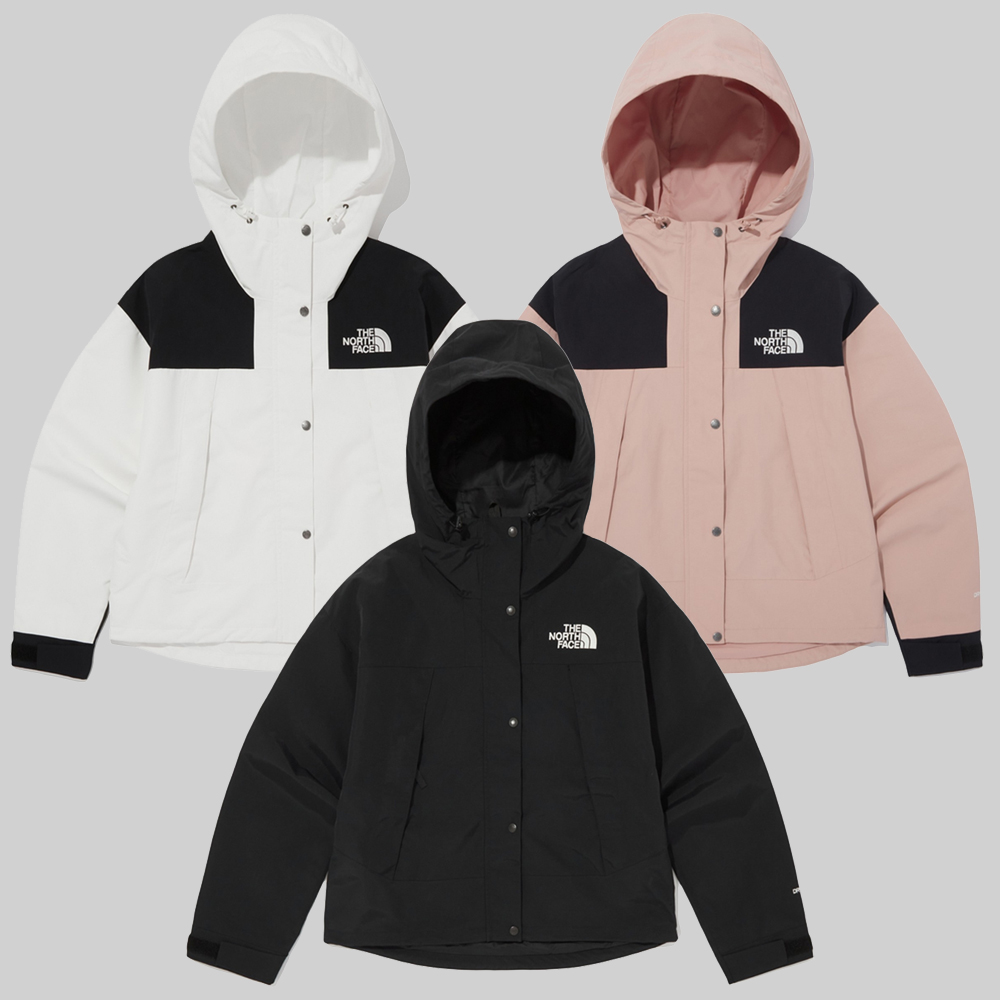 노스페이스 여성 바람막이 방수 크롭 집업 후드 마운틴 자켓 NJ2HQ80A