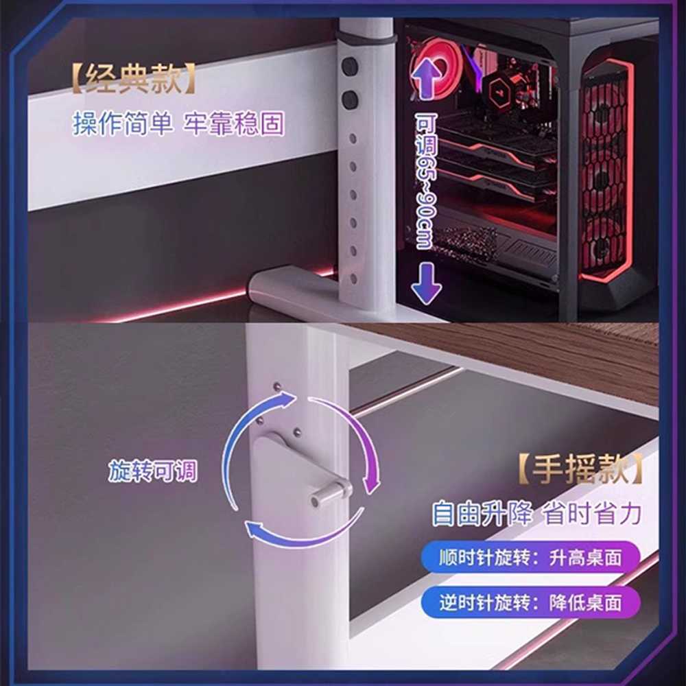 높이조절 책상 스탠딩 서서 공부하는 컴퓨터 간편조립 80cm - 상세 이미지 2