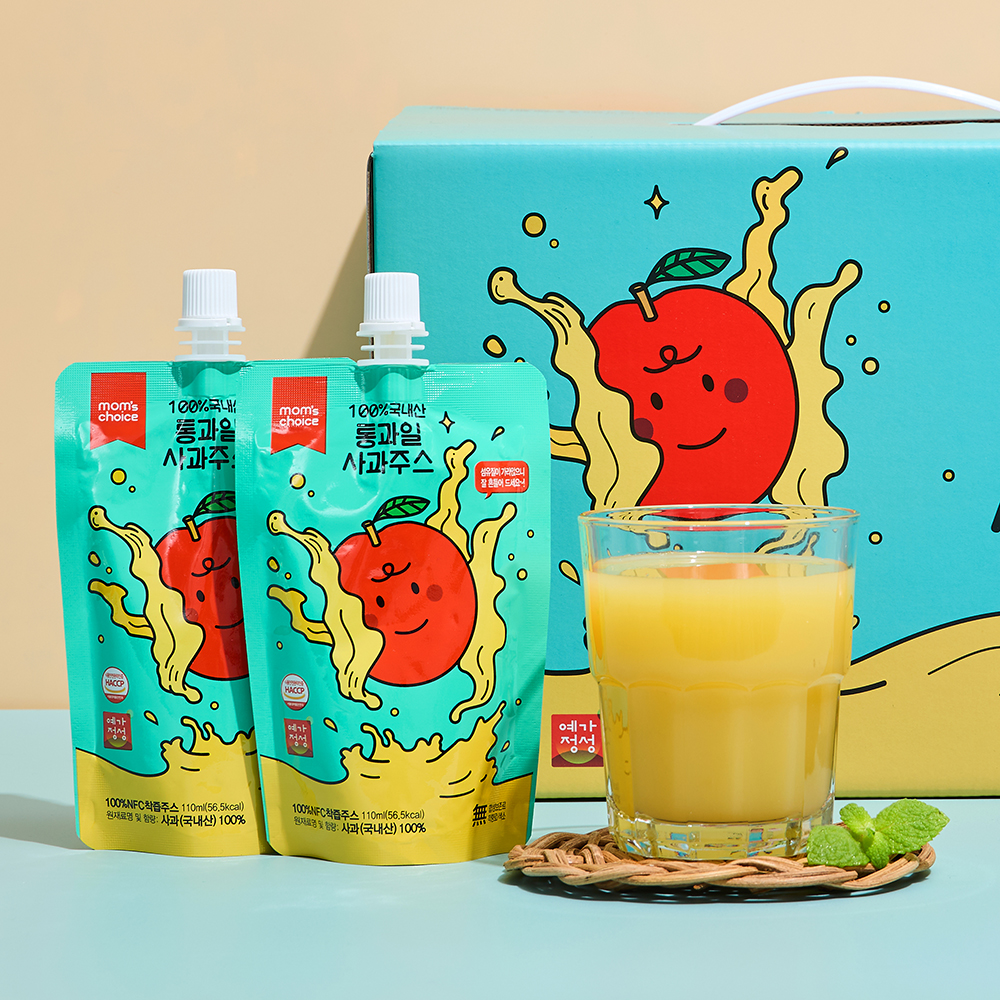 맘스초이스 사과주스 110ml 30팩+30팩 (총60팩, 2박스) 맛있게 먹은 솔직 후기 - 대표 이미지