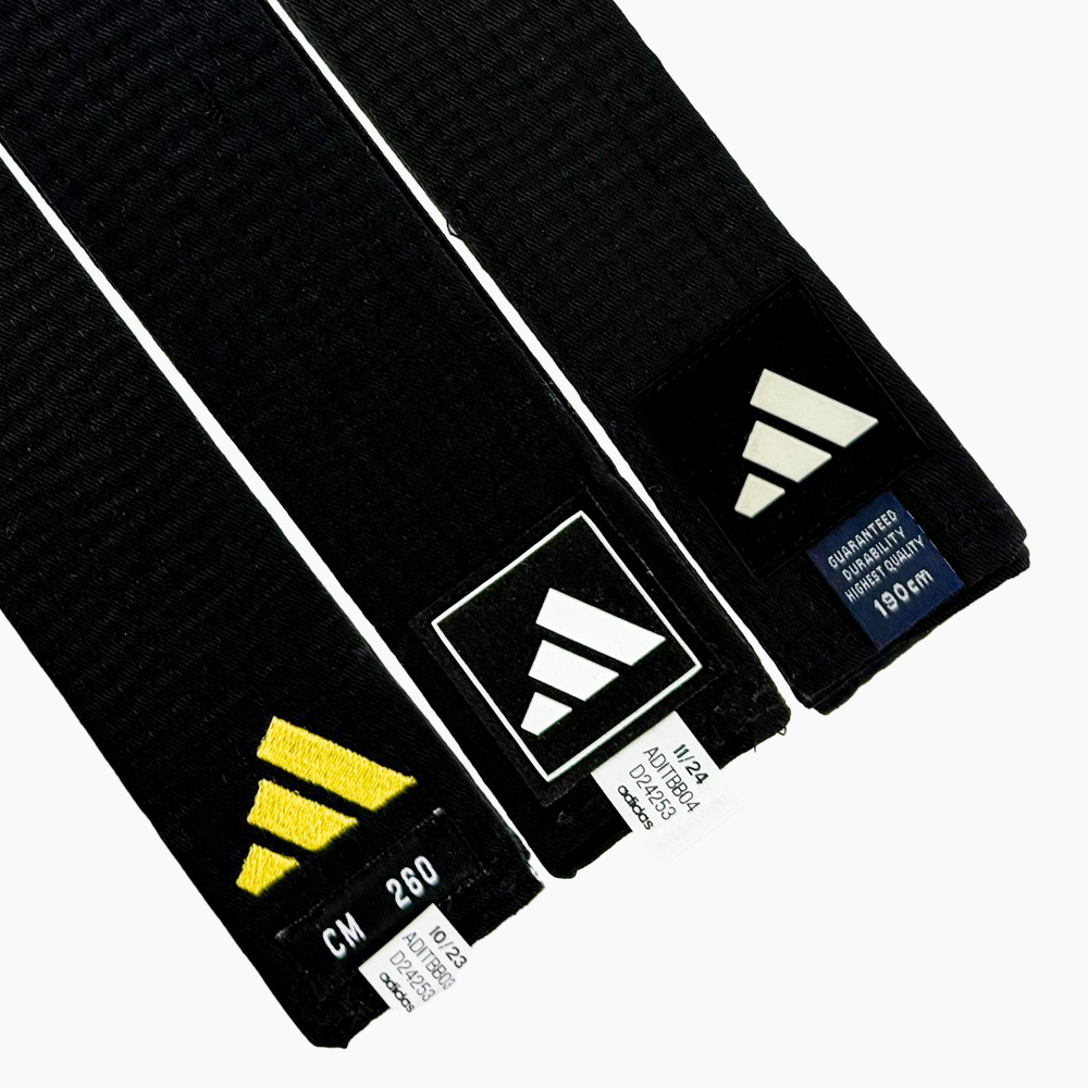 아디다스 태권도띠 벨트 고급 검정띠 검은띠 품띠 한글 한자 영문 자수가능