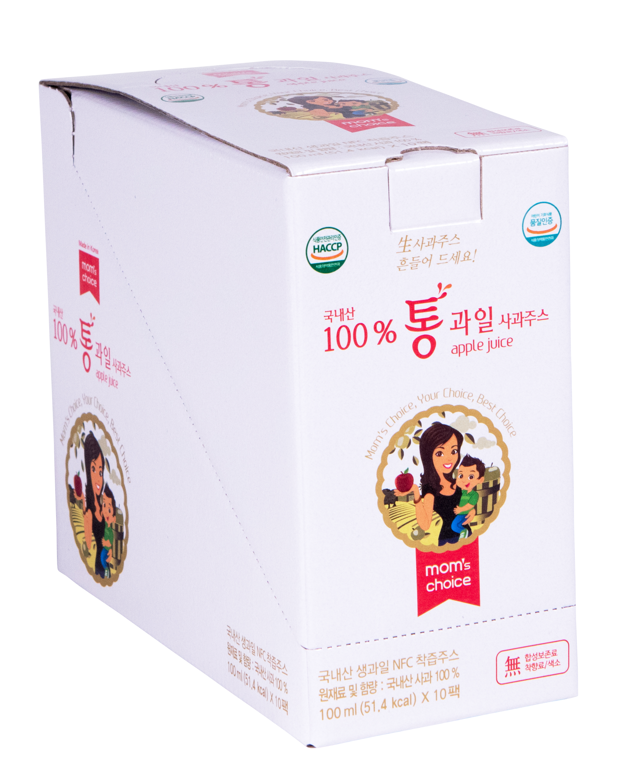 맘스초이스 어린이 사과주스 100mlx36팩 (18팩x2박스) - 상세 이미지 3