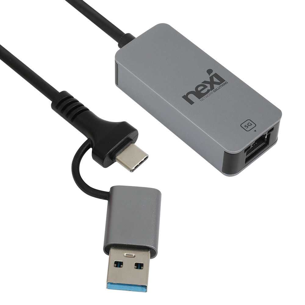 넥시 USB3.1 C타입 A타입 5G 유선랜카드 무전원 포터블 넷북 노트북 양방향 - 상세 이미지 2
