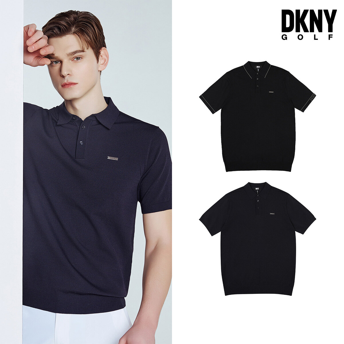 DKNY GOLF 남성 카라니트 2종 - 상품 이미지