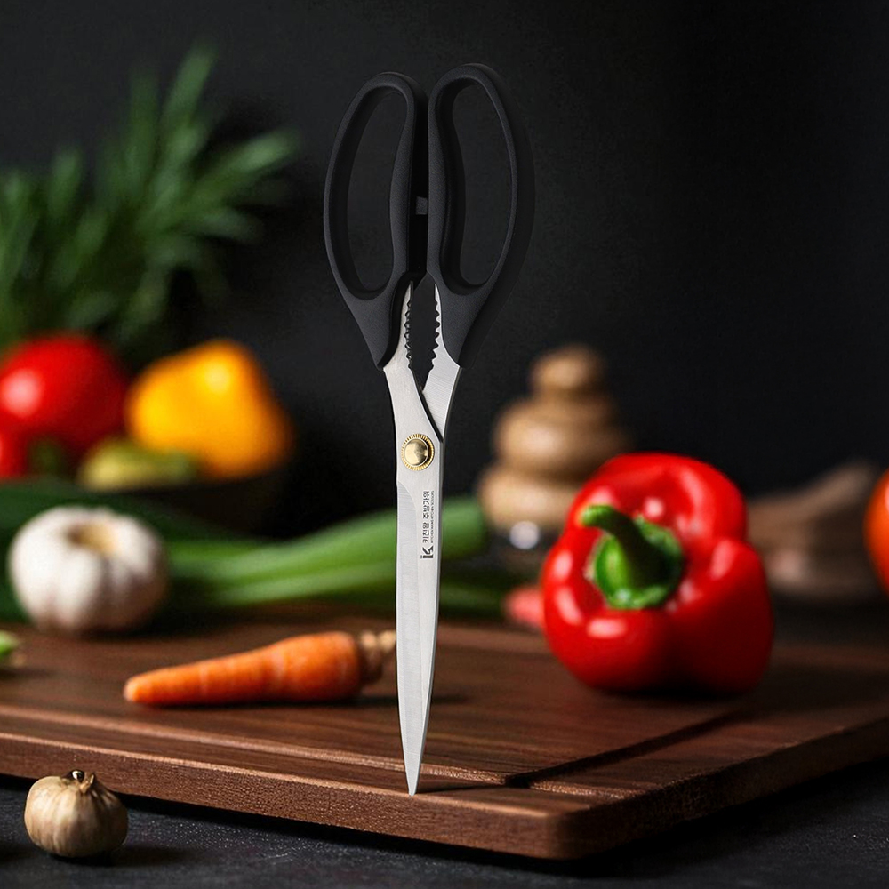 키친왕 업소용 주방가위 KW-S02 식당 김치 고기집 고기 삼겹살 가위 25.5cm, 10개 - 상세 이미지 4