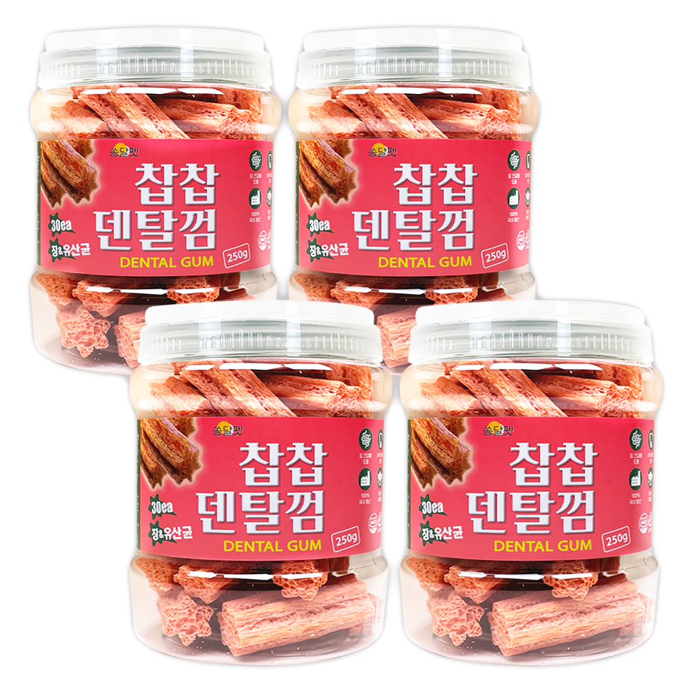 찹찹 덴탈껌 강아지 치석제거 개껌 쏨달펫 장건강, 1kg, 120개 - 상품 이미지