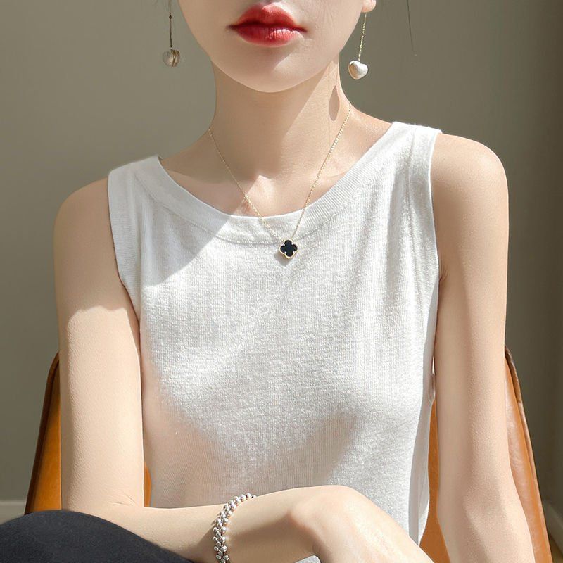 여름 루즈핏 민소매 스트라이프 나시 티셔츠 bying24 베이지 S (40-45kg) - 상세 이미지 3