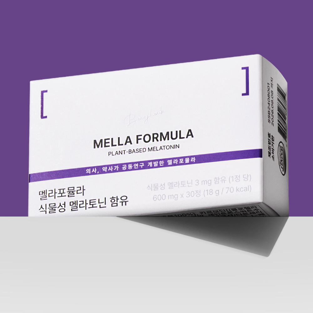 베이랩 식물성 멜라토닌 3mg 메라토닌 감태추출물 트립토판 멜라포뮬라 - 상품 이미지