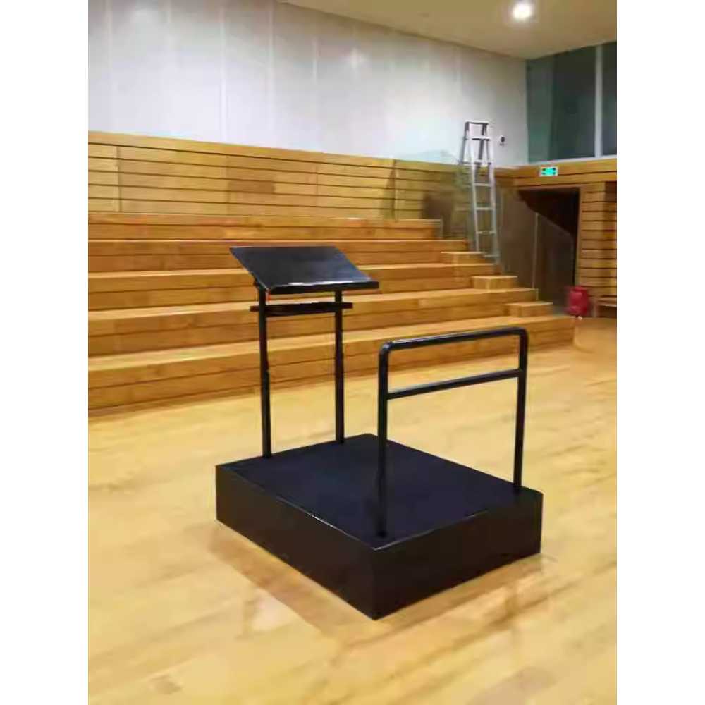 지휘대 단상 오케스트라 지휘자 스탠딩 무대 합창단 A형 블랙 - 상품 이미지