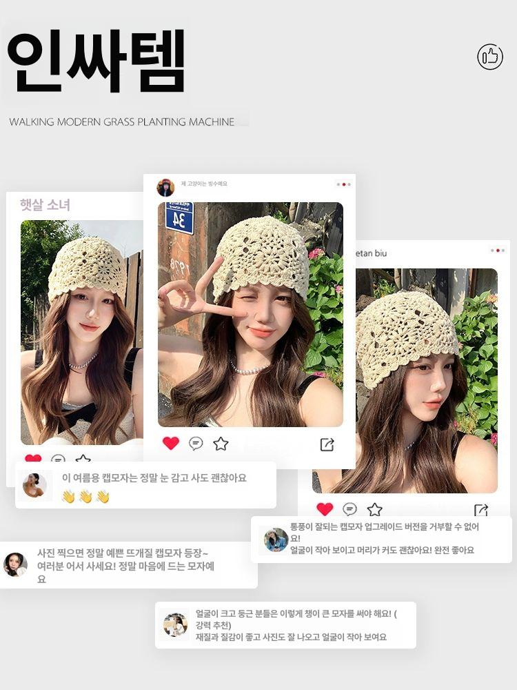 모자가발 항암비니 긴머리 항암가발 베이지 냉브라운 장발 웨이브 A - 상세 이미지 4