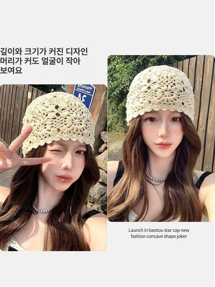 모자가발 항암비니 긴머리 항암가발 베이지 냉브라운 장발 웨이브 A - 상세 이미지 3