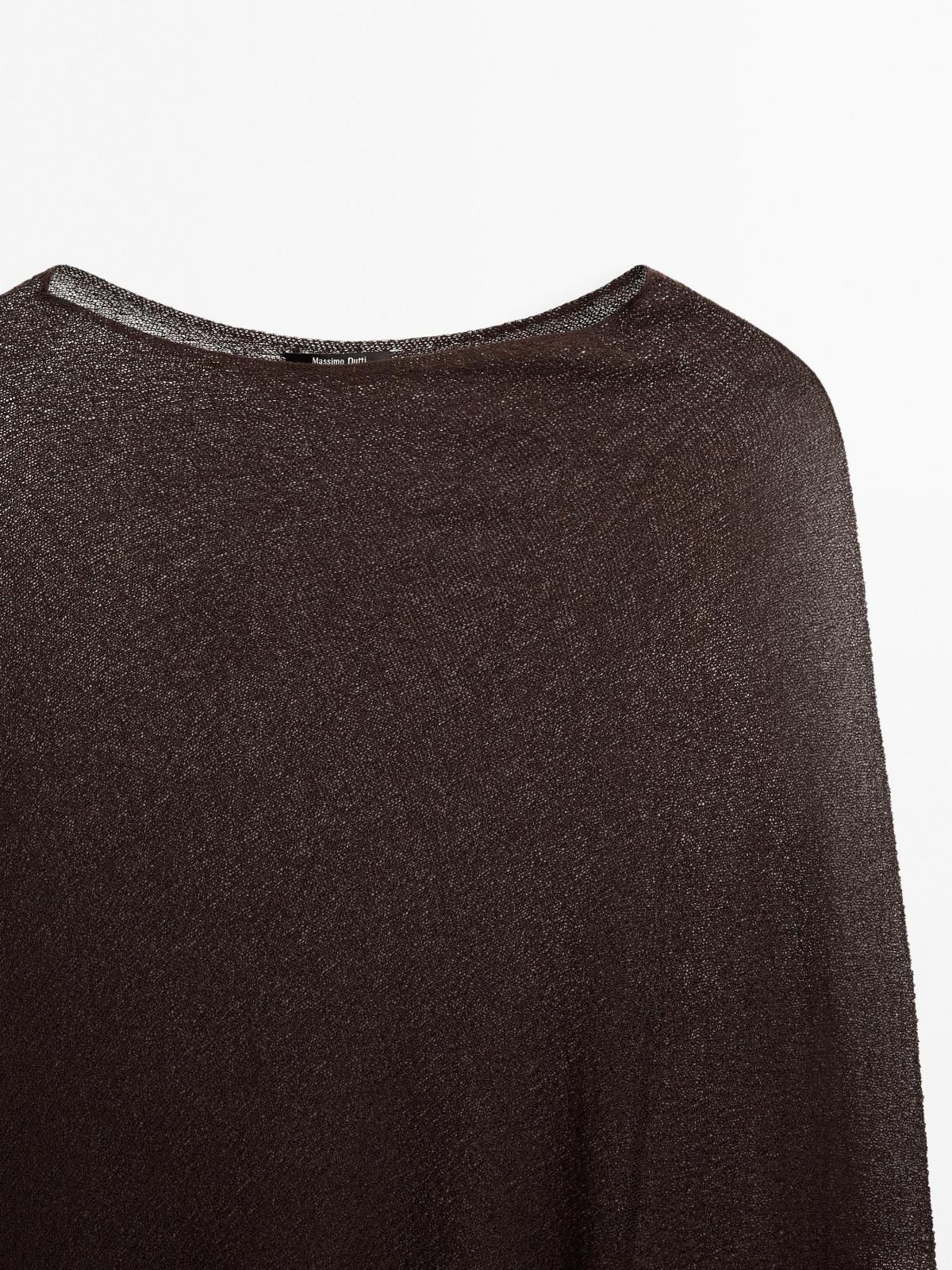 마시모두띠 브라운 비대칭 니트 케이프 5685/586 BROWN - 상세 이미지 2