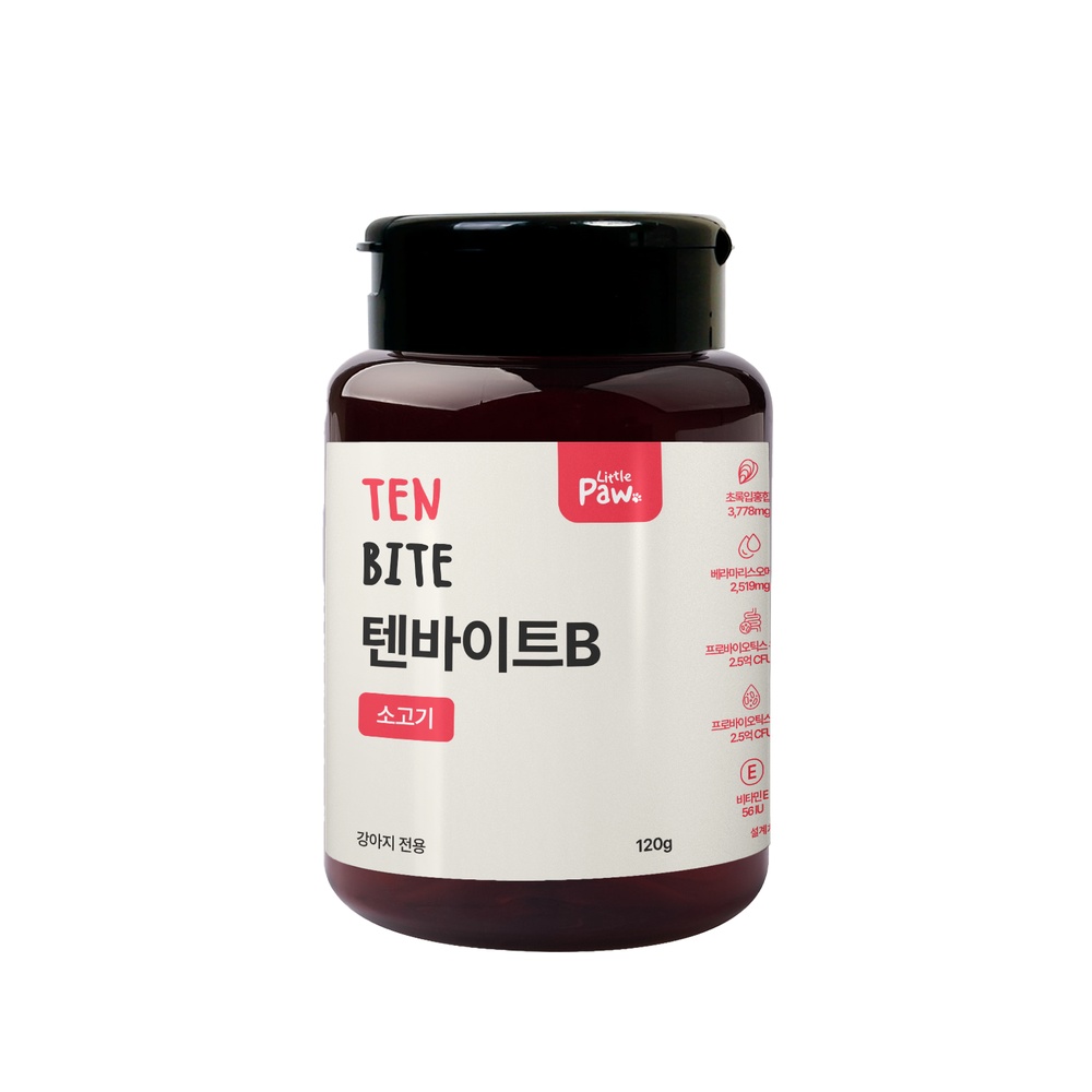 리틀포우 텐바이트 강아지 노견 종합영양제 관절 심장 피모 치킨, 120g, 1개 - 상세 이미지 2
