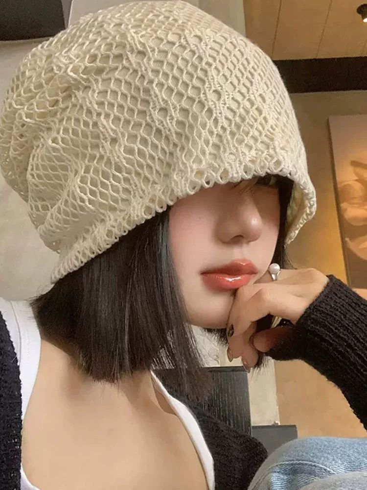 여름 비니 가발 항암가발 항암모자 비니모자 미백 모자+짧은 직모+발망 - 상세 이미지 5