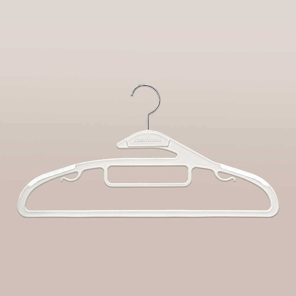 국내제작 까사마미 화이트 옷걸이 1P 어깨뿔방지 상의 니트 티셔츠 멀티 옷걸이 제품 이미지