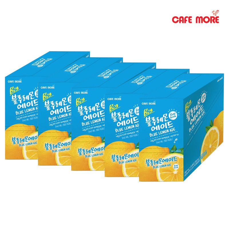카페모어 빅 블루레몬 에이드 340ml (8개입x5 총40팩) 음료 파우치 휴대 ADE - 상세 이미지 2