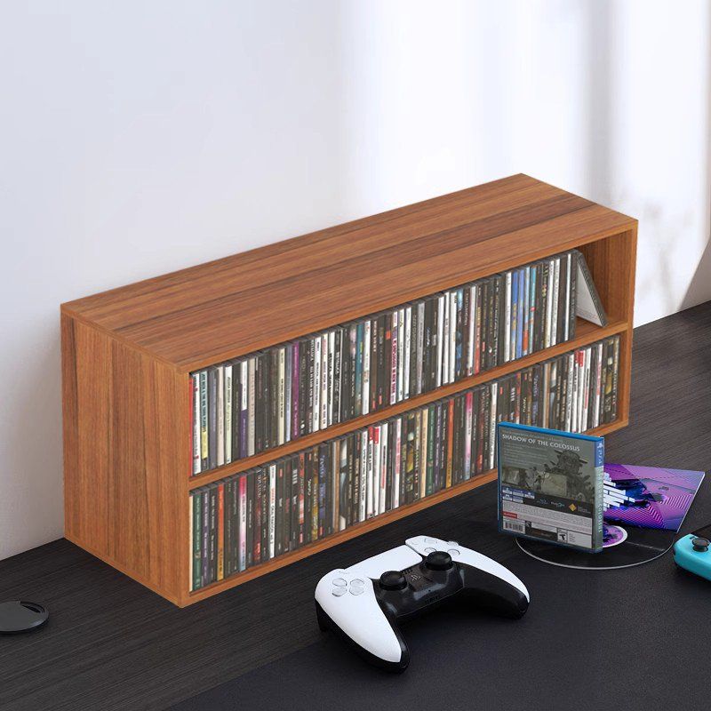 CD보관함 콘솔 게임 PS4 타이틀 수납 선반 월넛 / 2단