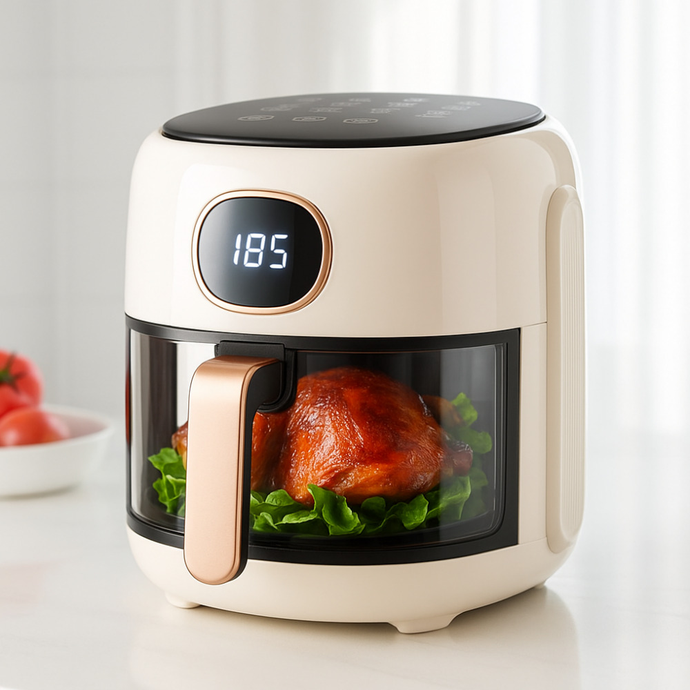 내열유리 글라스 에어프라이어 바스켓 소형 미니 에어후라이기