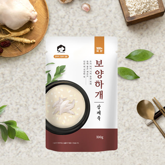 펫러닝 국내산 보양하개 강아지죽 강아지삼계탕 유동식 습식 간식 100g - 상품 이미지
