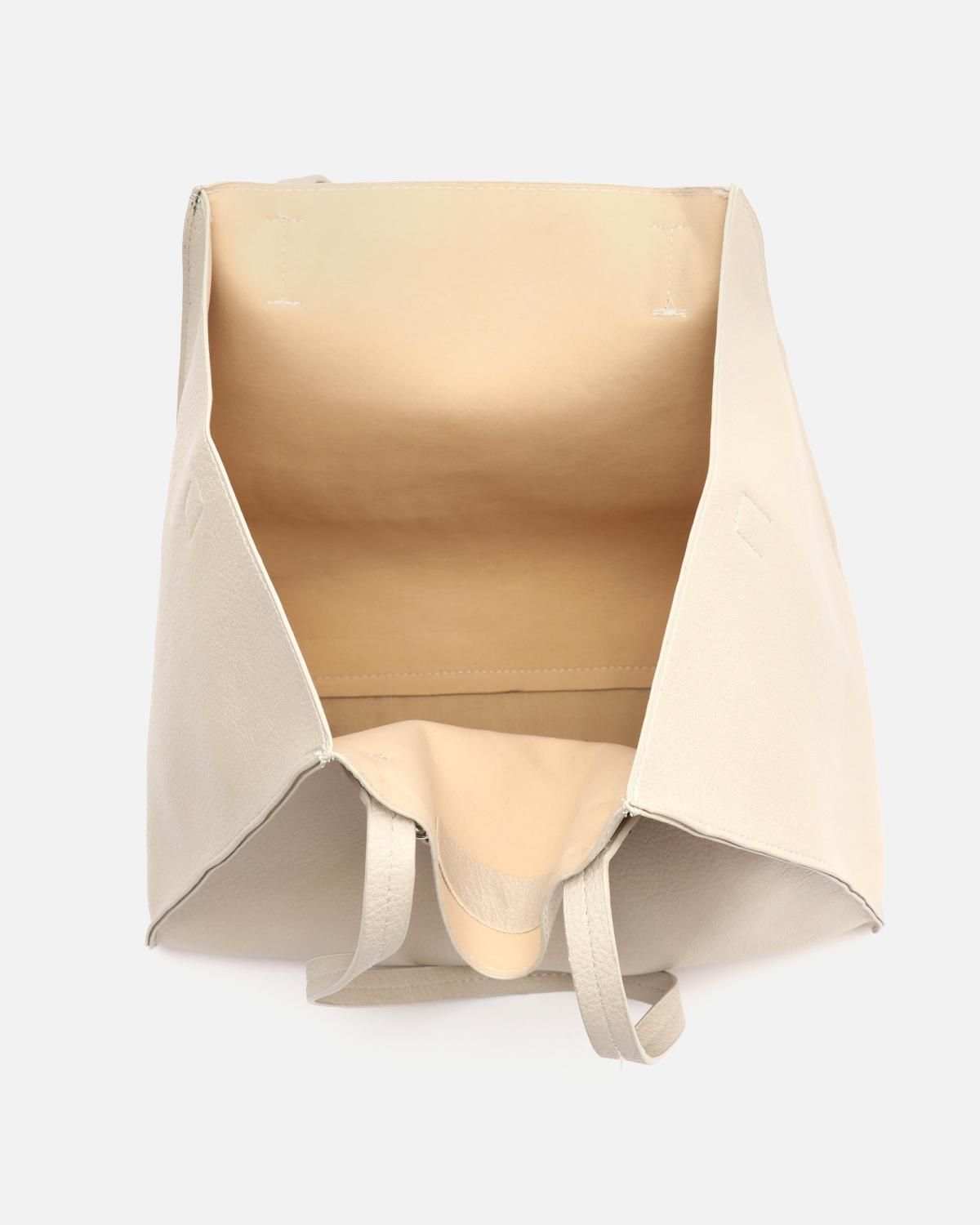 미사코 메탈 디테일 라지 쇼퍼백 YAKU-1-5000060117019 BEIGE - 상세 이미지 5
