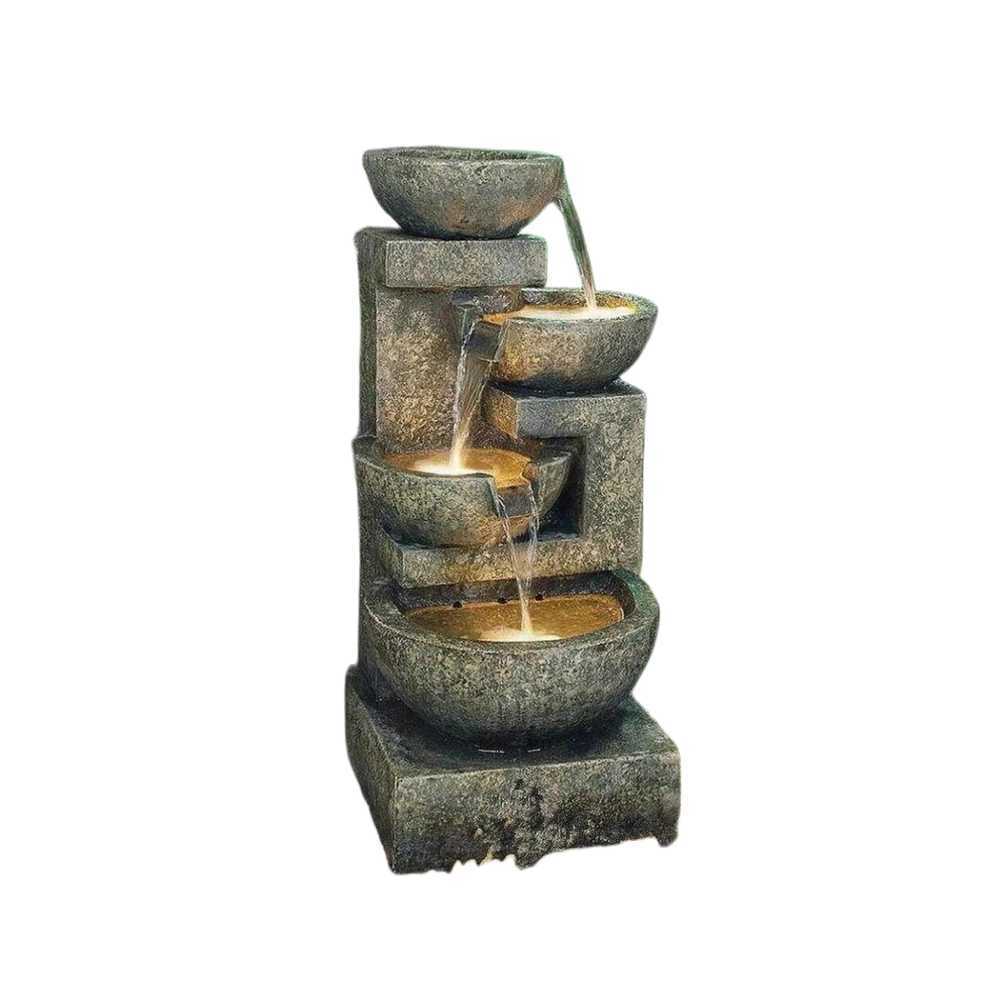 야외 정원 분수대 자동 순환 펌프 물흐름 장식 조경 A형 36x35x85cm - 상품 이미지