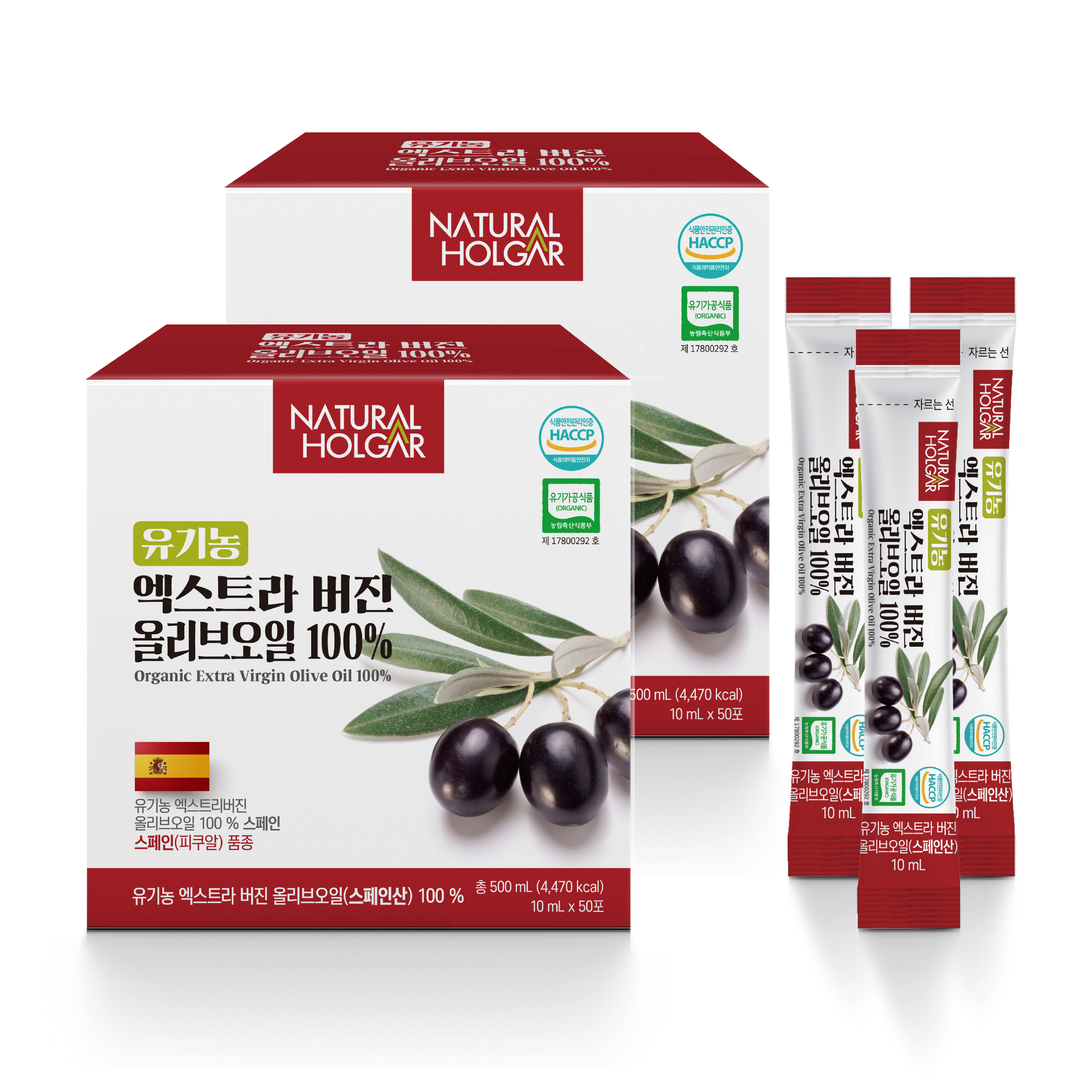 네츄럴올가 유기농 엑스트라버진 올리브오일 100% 스틱 스페인 500ml, 2개 - 메인 이미지