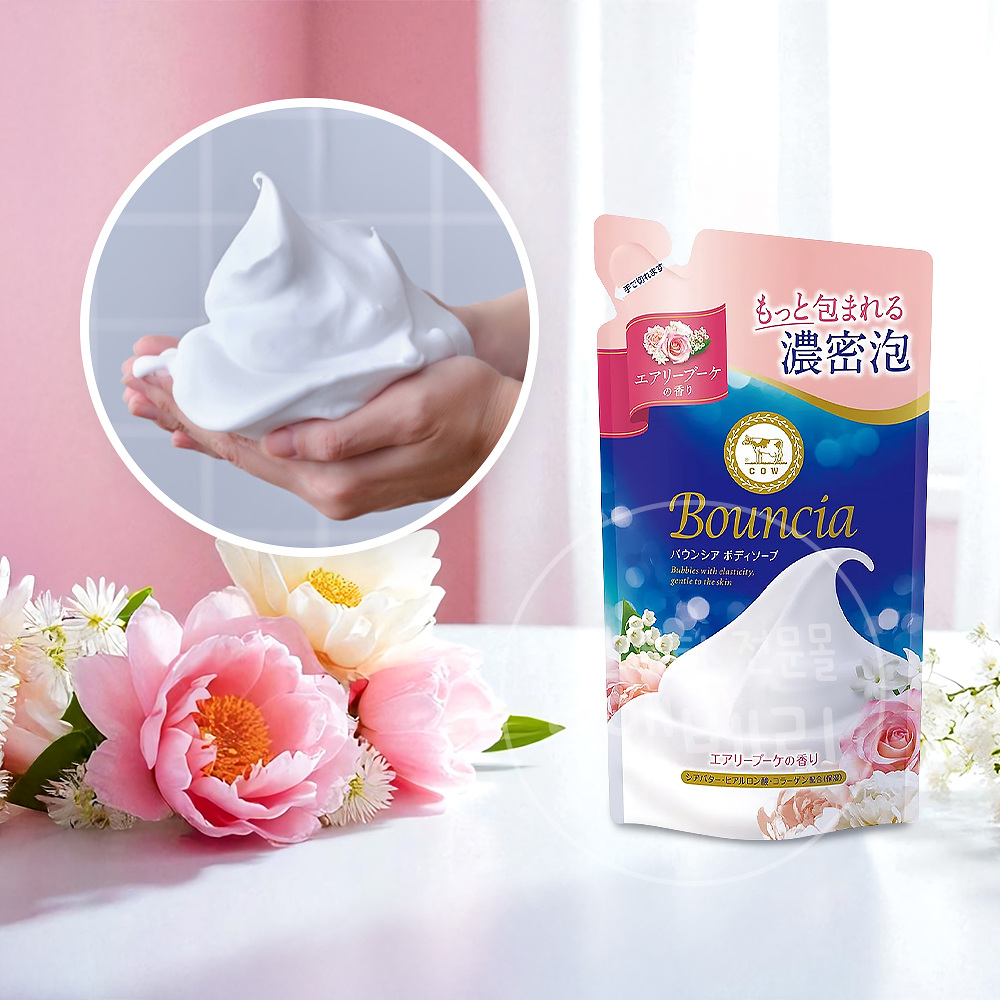 바운시아 바디워시 바디클렌저 에어리부케향 리필, 360ml, 1개 - 메인 이미지