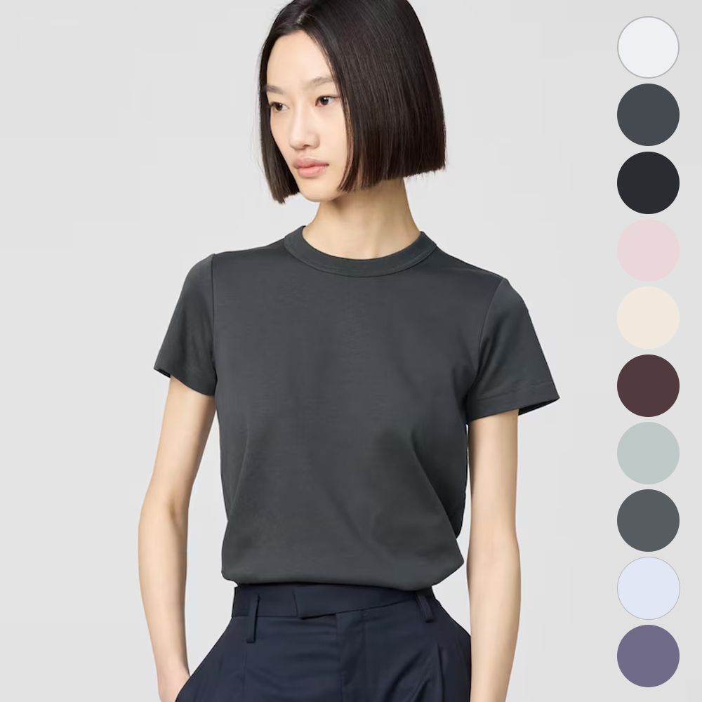 유니클로 U 반팔티 크루넥 T 면 티셔츠 474404 - 상품 이미지
