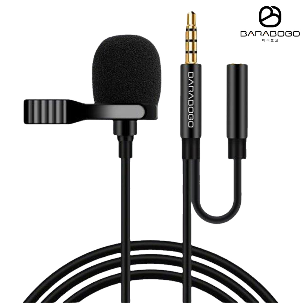 유튜브 촬영용 3.5mm 듀얼 스마트폰 핀 마이크 - 상품 이미지