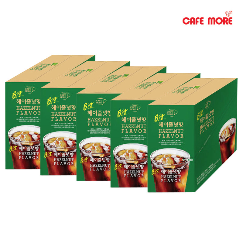 카페모어 빅 헤이즐넛향 340ml (8개입x5 총40팩) 헤이즐넛 커피 원두 휴대 파우치 - 상세 이미지 2