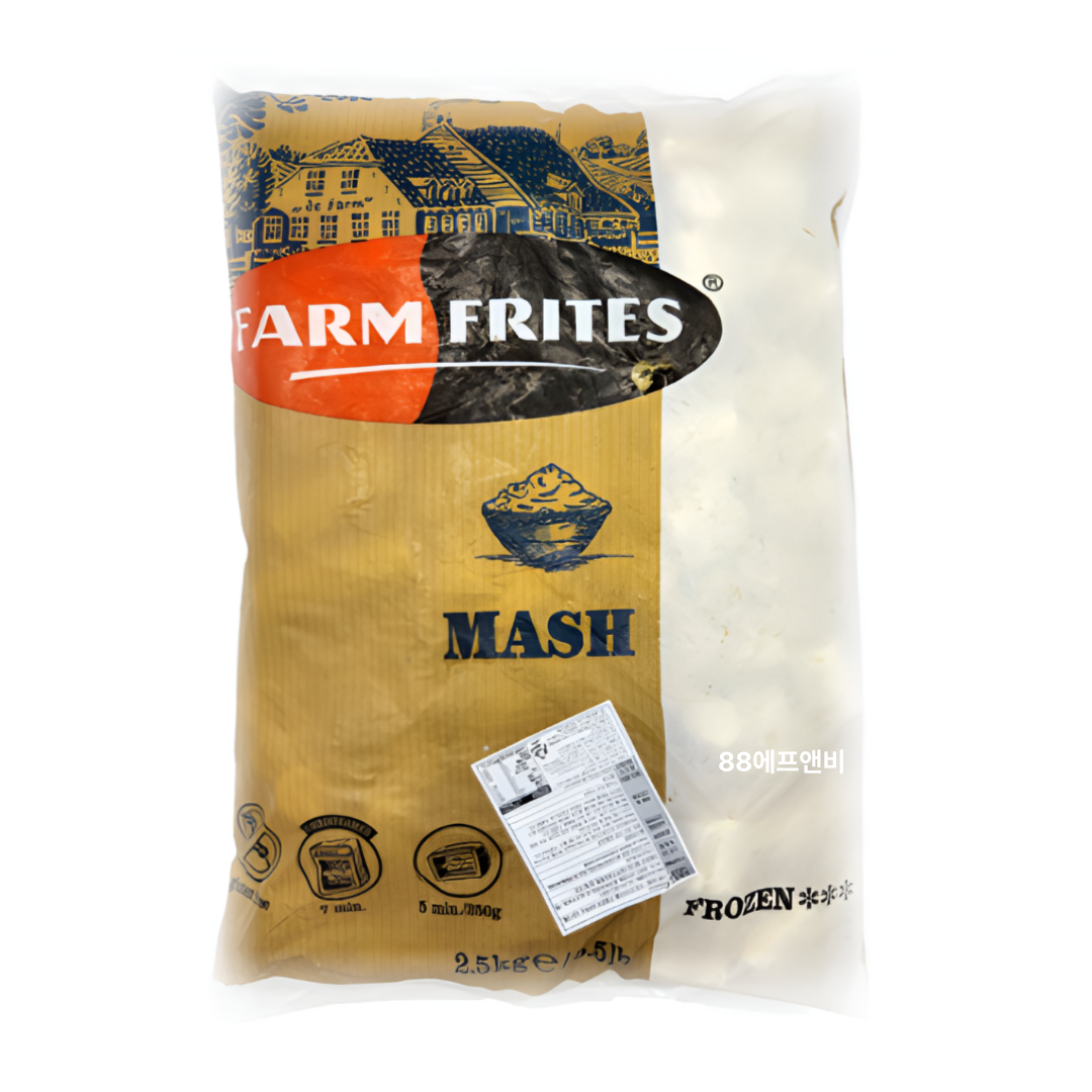 팜프리츠 매쉬 1kg,2.5kg 으깬감자 냉동 매쉬포테이토