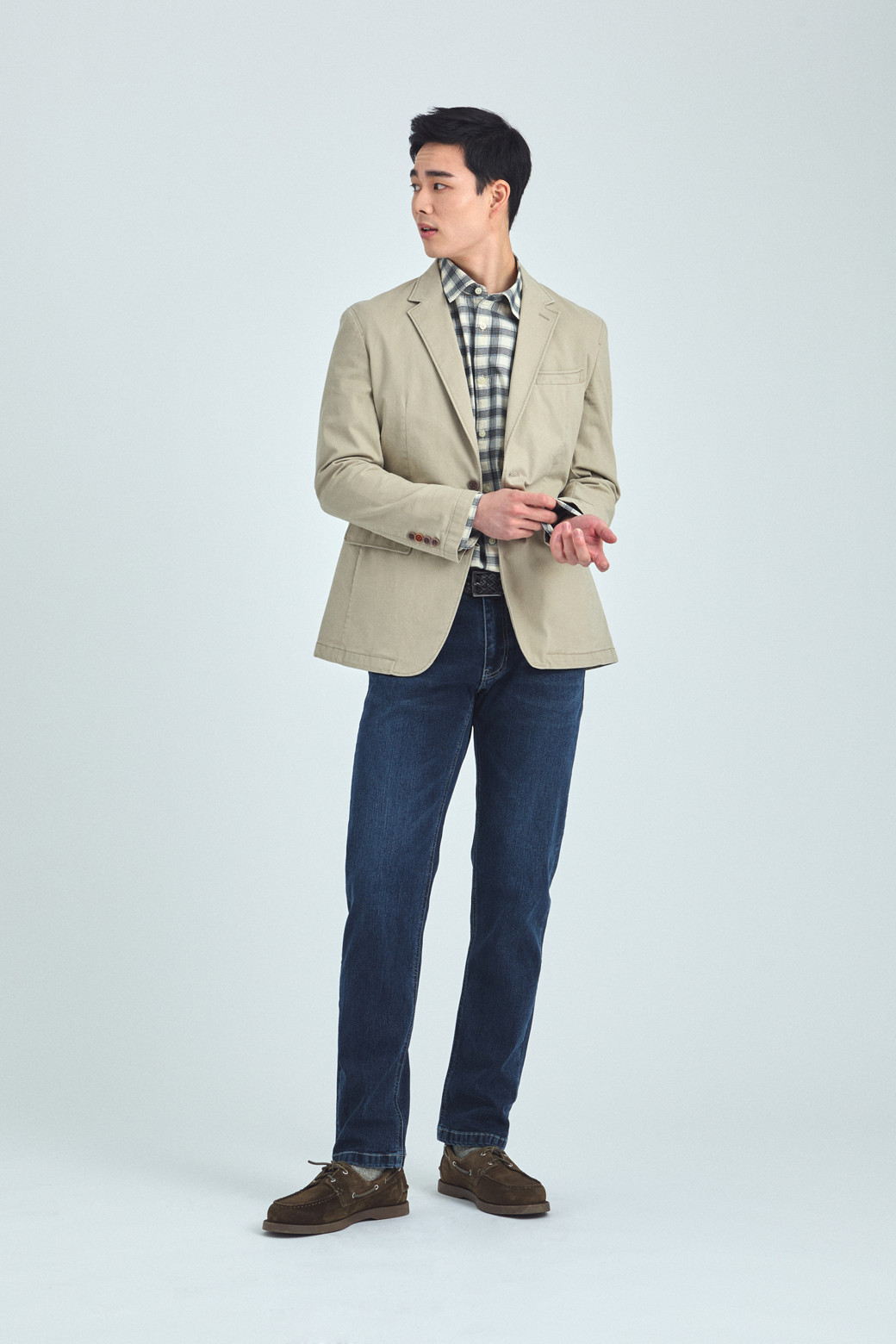 BRENTWOOD [에센셜스] 스탠다드핏 세로 슬럽 네이비 데님 BRPDX25172NYX 이미지 7