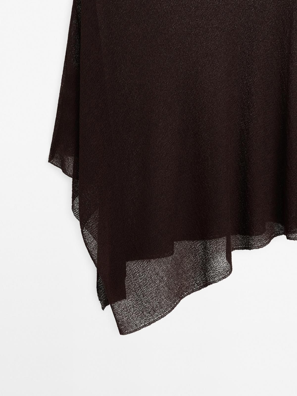 마시모두띠 브라운 비대칭 니트 케이프 5685/586 BROWN - 상세 이미지 4