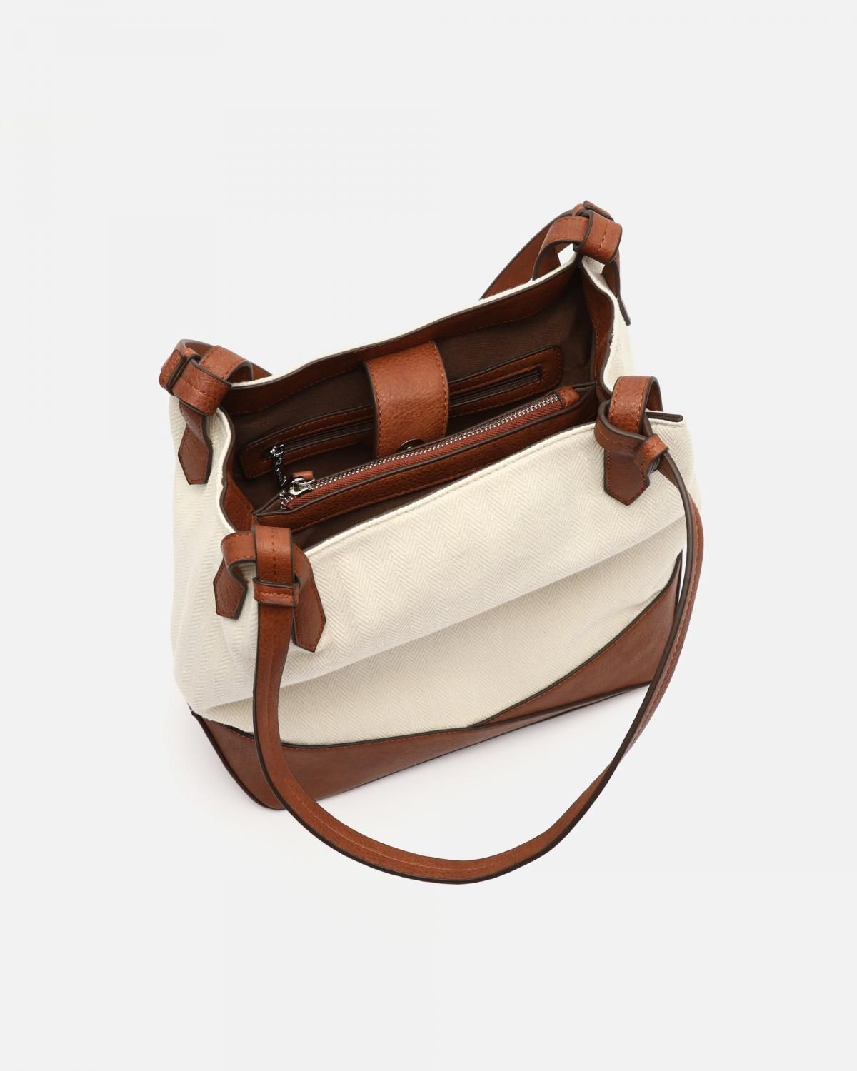 미사코 토트숄더 멀티 스트랩 라지 패브릭백 NIA-5000412414018 NATURAL - 상세 이미지 5