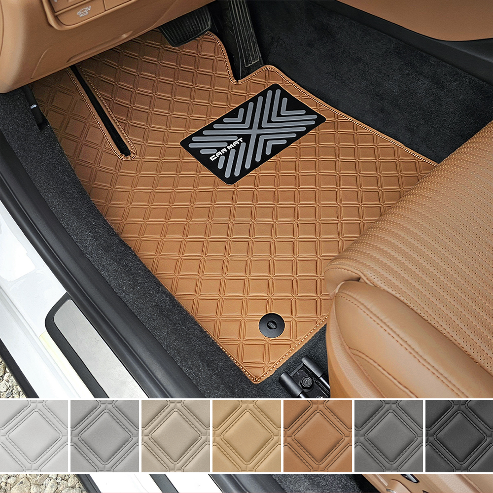 아이칸 자동차 가죽 바닥 카매트 커버 발판 승용 SUV 차량용품 1열 스퀘어