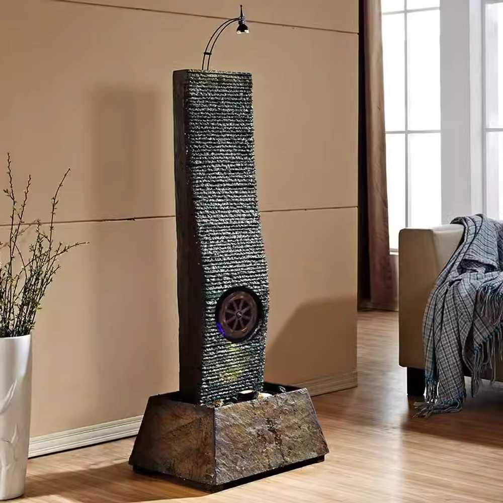 실내 인테리어 벽천 분수 자동 물순화 벽형 장식 기기 A형 51x36x142cm - 상세 이미지 4
