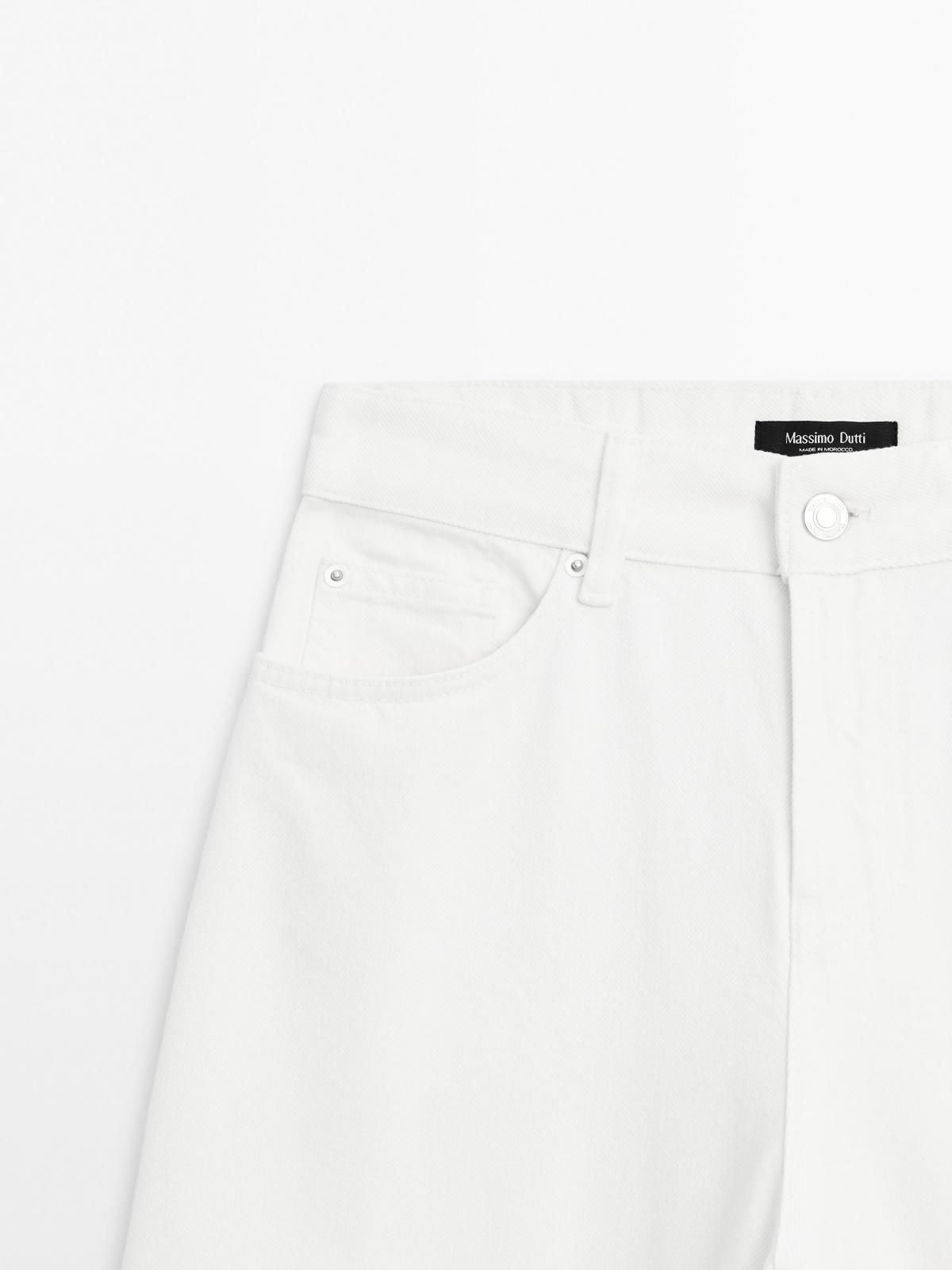 마시모두띠 하이웨이스트 배럴핏 데님 팬츠 5092/691 OFF WHITE - 상세 이미지 4