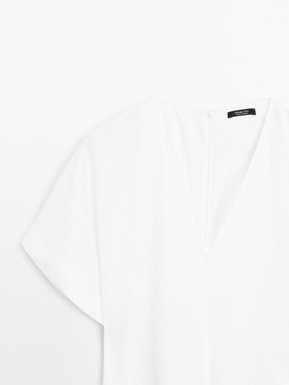 마시모두띠 플레어 브이넥 미디 원피스 6612/530 CREAM - 상세 이미지 2