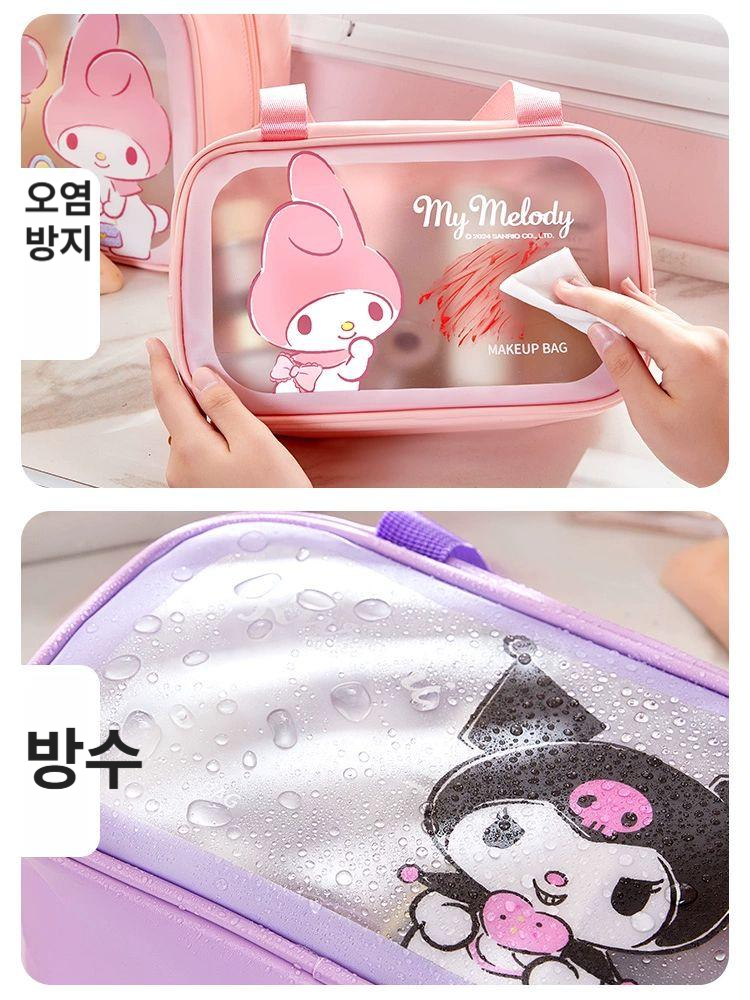 산리오 화장품 가방 세면도구 휴대용 여행 방수 피트니스 대용량 욕실 - 상세 이미지 5