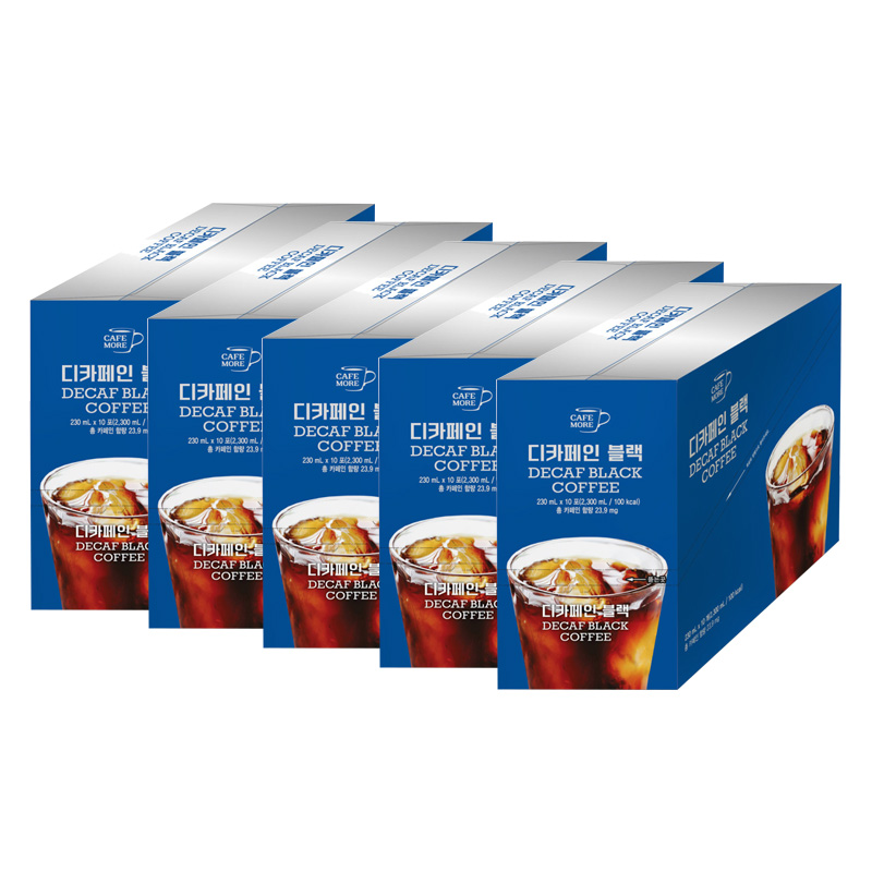 카페모어 디카페인 블랙 230ml (10개입x5 총50팩) 아메리카노 커피 원두 블랙커피 - 상세 이미지 2