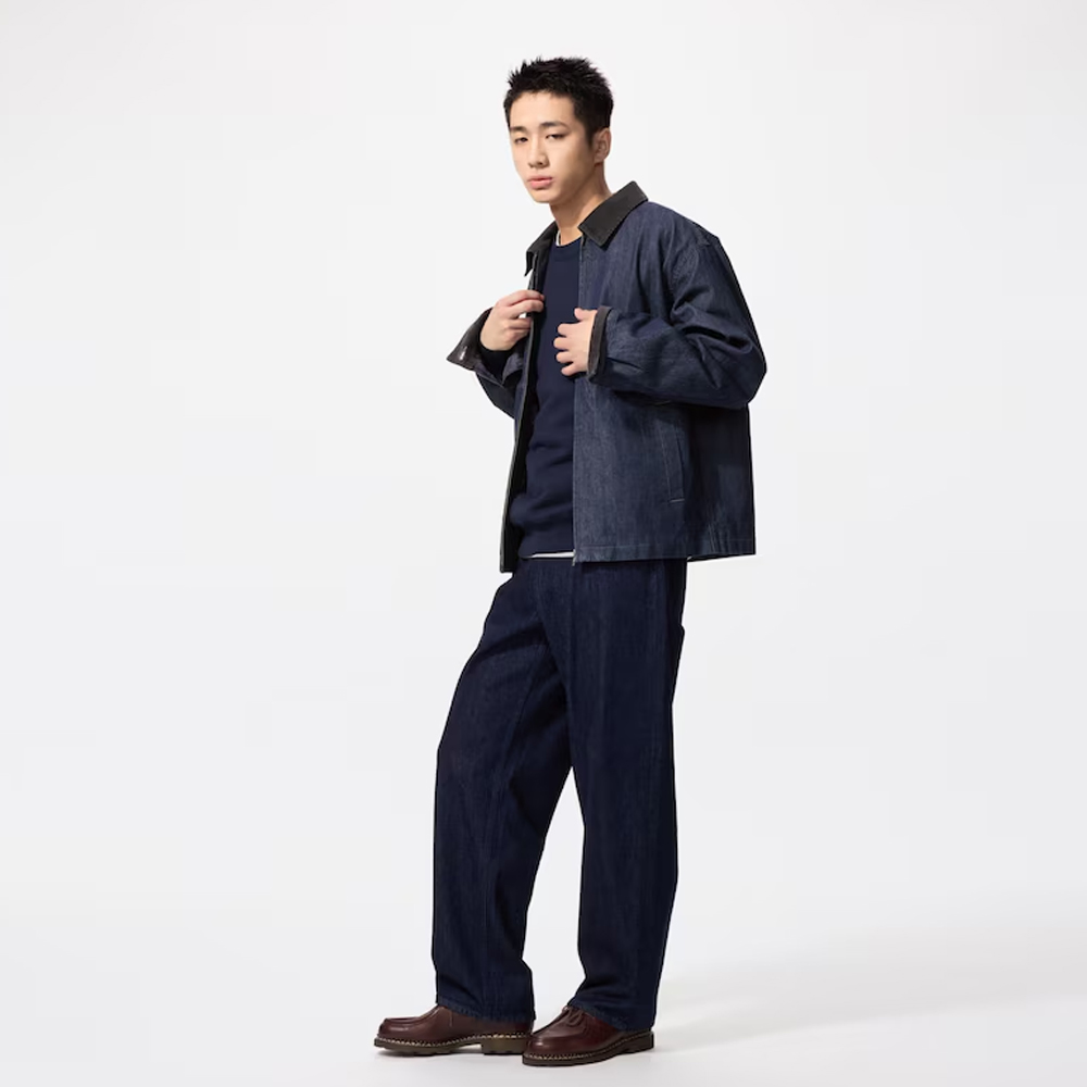 유니클로 자켓 지퍼업 쇼트 블루종 데님 청재킷 480827 - 상세 이미지 2