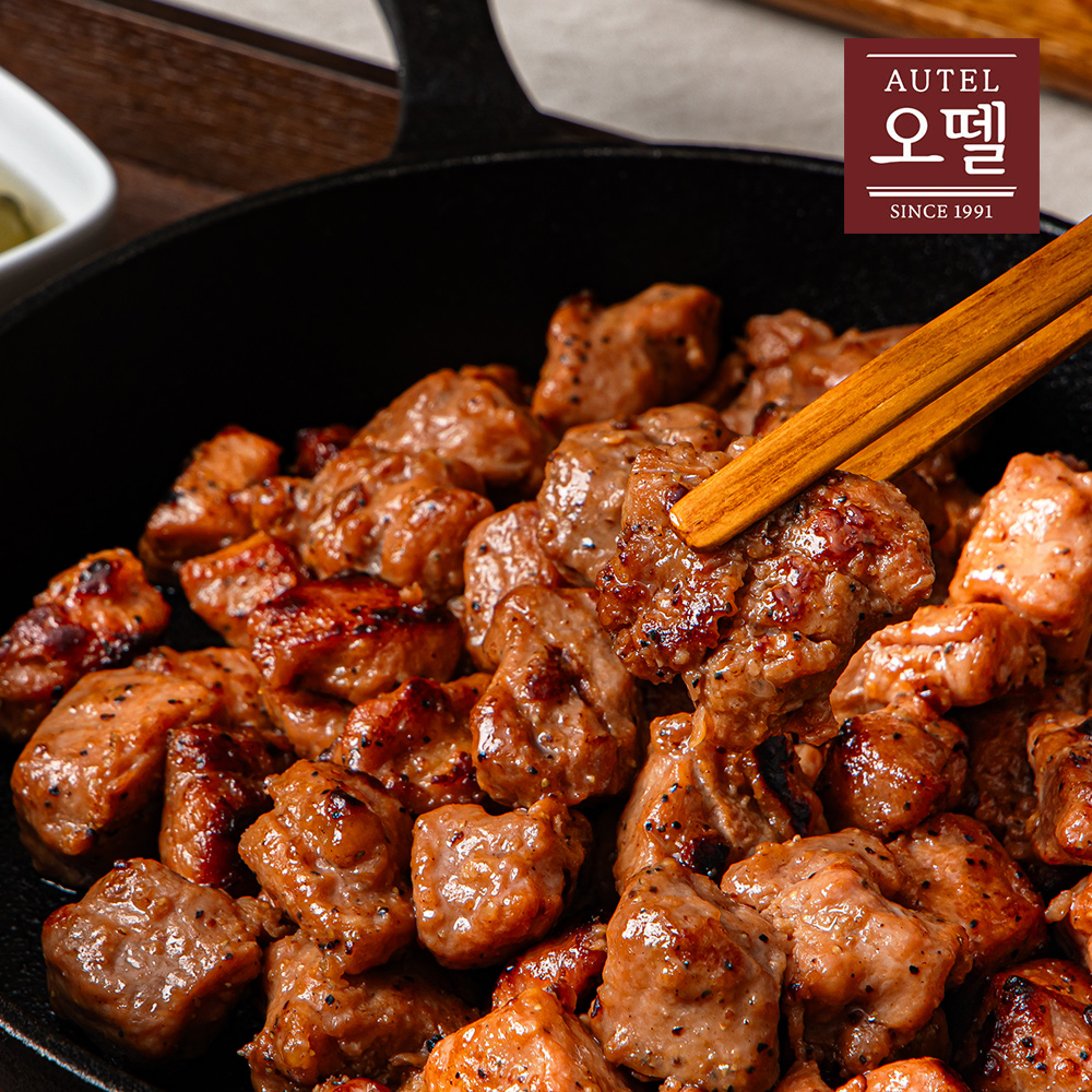규그릴 직화 큐브스테이크 1kg  한돈 돼지고기 오뗄 - 상세 이미지 3
